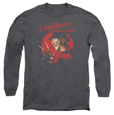 Produktbild von A Nightmare On Elm Street - T-Shirt für Herren/Damen Uni, Langärmlig TV38010 (L) (Holzkohle), KI-generiertes Bild