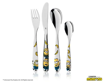 Zdjęcie produktu dla WMF Kinderbesteck-Set Minions®, 4-teilig 3201010818 4000530708564
