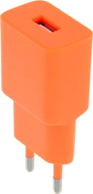 Immagine prodotto di Setty alimentazione caricabatterie 1x USB 2,4A Caricabatterie si adatta per tutti i telefoni cellulari, iPhone, Samsung Orange