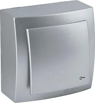 Produktbild von Türöffner-Taster Silber Aluminium-Optik – Aufputz IP20 Innen – Themis