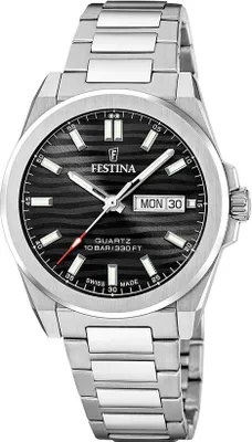 Produktbild von Festina Herrenuhr Swiss Made Armbanduhr Edelstahl silber UF20073/5