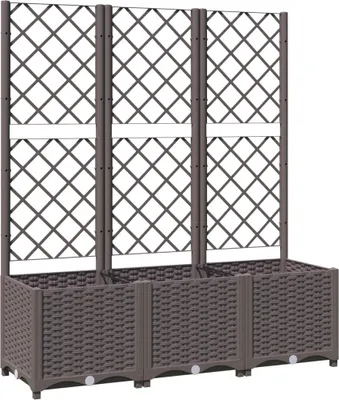 Obrázok produktu pre Záhradný kvetináč s mriežkou hnedý 120x40x136 cm PP