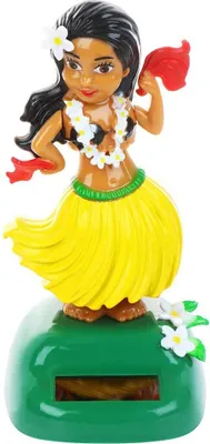 Immagine prodotto di Solar Hawaiian danza figura auto cruscotto giocattolo bella con pannello scuotere la testa bambole danza per camera da letto famiglia scrivania