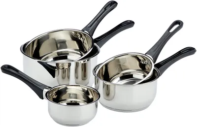 Produktbild von Kochtopf Kochtopfset Stieltopf - 5-teilig - Edelstahl - Ø 12 bis 20 cm - Induktion - Spülmaschinenfest