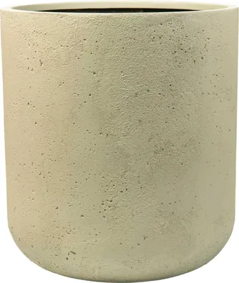 Produktbild von VIVANNO Pflanzkübel Fiberglas CHICO Rund, Vesuvbeige matt - 45x50 cm