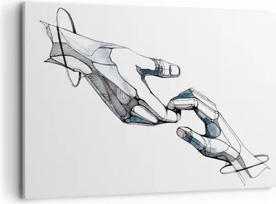 Produktbild von Bild auf Leinwand - Leinwandbild - Einteilig - Surrealismus Hände Hilfe - 120x80cm - Wand Bild - Wanddeko - Wandbilder - Leinwanddruck - Bilder - Wanddekoration - Leinwand bilder - AA120x80-4438