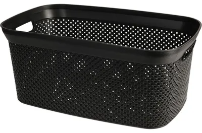 Produktbild von Storage Solutions Waschekorb - 35 Liter - schwarz - 54 x 34 x 23 cm