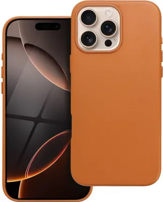 Produktbild von LEATHER MAG COVER kompatibel mit MagSafe für IPHONE 16 Pro Max orange