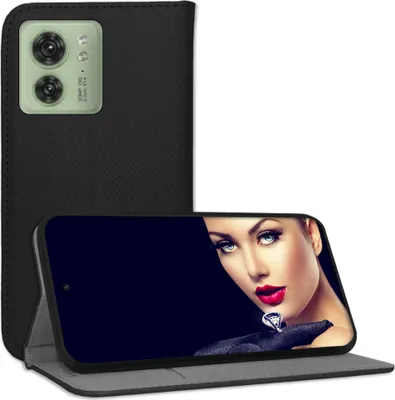 Produktbild von Bookstyle Schutzhülle Klapphülle Schutztasche Etui Cover für Motorola Edge 40 5G (6.55'') - Schwarz