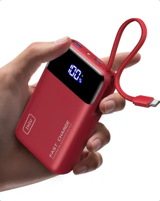 Image de Batterie externe INIU de 45W, ultra-compacte, avec une capacité de 20000 mAh et un câble USB-C intégré