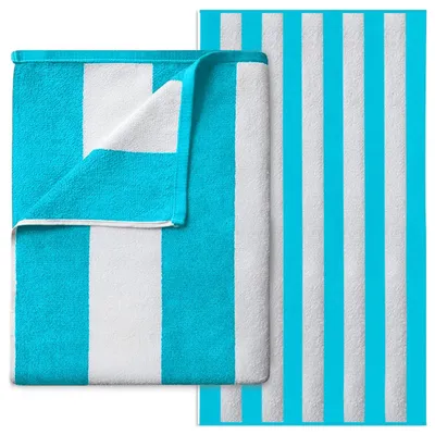 Immagine prodotto di Asciugamano da spiaggia in microfibra di grande dimensione, ad asciugatura rapida e resistente alla sabbia, colore azzurro