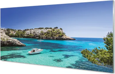 Produktbild von Glasbilder 120x60 Wandkunst Spanien Cliffs Seeküste