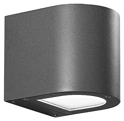 Immagine prodotto di Silver Applique LED 4,5W Monoemissione Tonda Antracite 3000K 60° IP65 - Rossini Group | Illuminazione da Parete per Esterni di Design