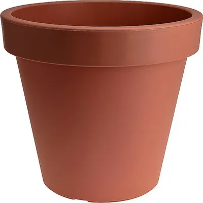Image de Jardinière en plastique 40 cm, couleur terra