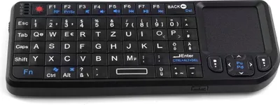Produktbild von Mini Funk Tastatur mit Touchpad & Beleuchtung - schwarz, DE Layout