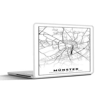 Produktbild von MuchoWow® Laptop Aufkleber Sticker Cover Münster - Stadtplan - Karte 30x22 cm - Laptop-Sticker
