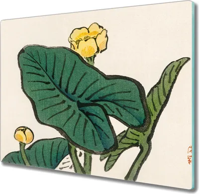Produktbild von Coloray Herdabdeckplatte 60x52 cm Schneidebrett Kochplattenabdeckung Küchenbrett Hackbrett - Blumenblätter Blumen