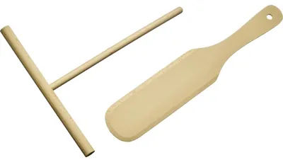 Productafbeelding van Set van Crêpes-Spatel en Teigverdeler van Hout – 2-delig