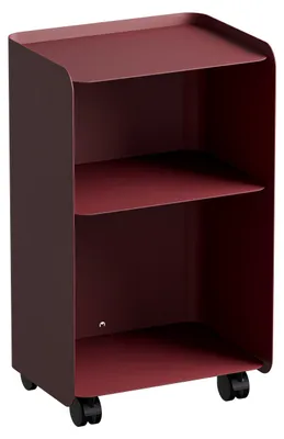 Produktbild von Rollcontainer JUNO L aus pulverbeschichtetem Stahl | Red Wine| Metallbude