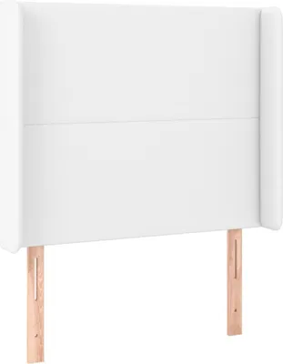 Imagen del producto de vidaXL Cabecero con orejas, color blanco, 93x16x118/128 cm, fabricado en cuero sintético