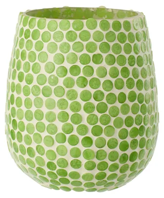 Produktbild von J-Line Kerzenständer Mosaik Glas Grün Large