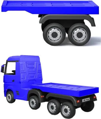 Obrázok produktu pre Náves Mercedes Actros Truck Blue, gumové kolesá EVA, dĺžka 105 cm (LE7710)