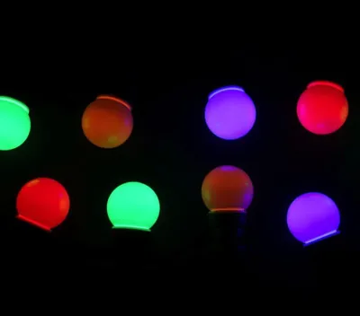 Lichtkette mit 10 bunten Glühlampen für den Garten
