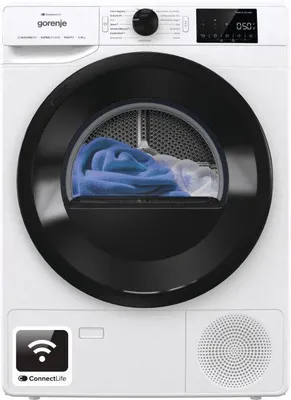 Image de Gorenje DPNE82/GN Wäschetrockner, 8 kg, Wärmepumpe, Display, Energieklasse , weiß/schwarz