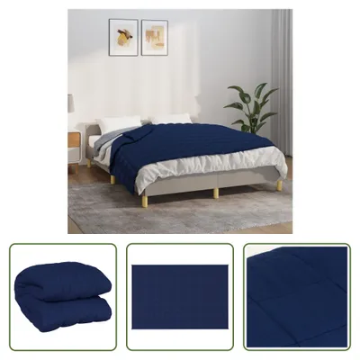 Imagen del producto de Manta ponderada azul de la marca Living Store, de 120x180 cm y 5 kg, con tejido de algodón