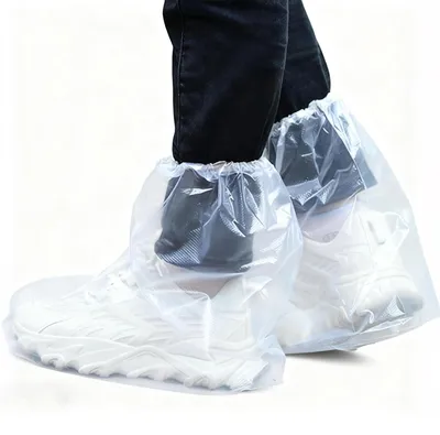 Imagen del producto de Zapatos de protección reutilizables, impermeables, 20 pares, talla única, antideslizantes para uso interior