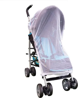 Produktbild von Universal Mückennetz in Weiß für Kinderwagen Reisebett Buggy Moskitonetz