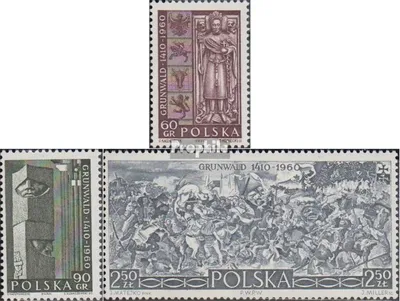 Produktbild von Briefmarken Polen 1960 Mi 1174-1176 (kompl.Ausg.) postfrisch Schlacht v. Grunwald