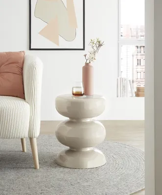 Produktbild von Beistelltisch >1151< in Creme, Eisen - 46x36cm (HxD)