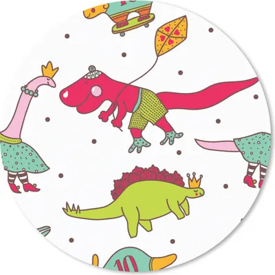 Produktbild von MuchoWow® Mauspad Mousepad Muster - Dino - Farben - Jungen - Kinder - Kind 20x20 cm - Mousepads - Maus Mat - Pad - Mausunterlage - Schreibtischmatte