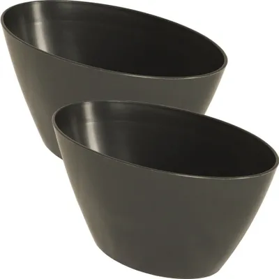 Produktbild von MePla - 2 Stück - Orchideen-Schiffchen L 25 anthrazit