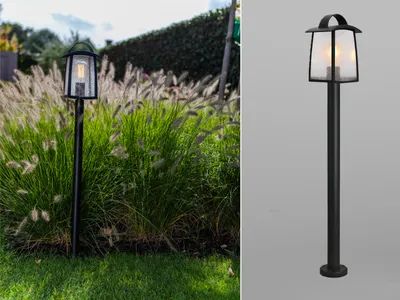Immagine prodotto di Lanterna da esterno per giardino, palo KELSEY nero Lutec 7273601012