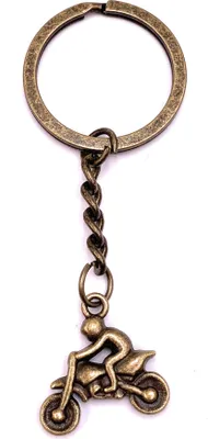 Produktbild von Onwomania Schlüsselanhänger Motorrad Bike Bronze Metall Anhänger Charm