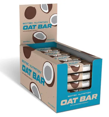 Image de Barres énergétiques - Scitec Nutrition - Oat Bar (20x70g) - Saveur Coconut
