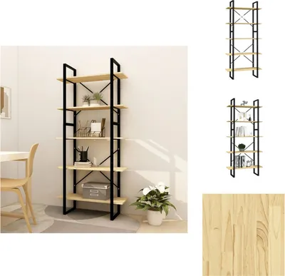 Obrázek produktu pro vidaXL Regál na knihy 5 přihrádek 80x30x175 cm borovicový masiv - Regály a knihovny