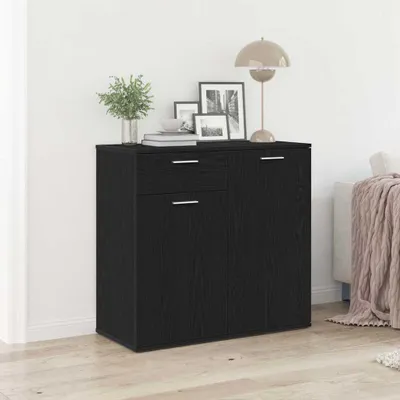 Zdjęcie produktu dla vidaXL Kredens o wyglądzie czarnego dębu 80x36x75 cm materiał drewnopochodny