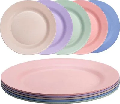 Produktbild von Plastik-Teller Set 5-teilig, leicht, schatterfest, BPA-frei