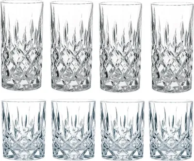 Produktbild von Nachtmann Nobelesse Set 4X Whiskybecher + 4X Longdrink Gläser