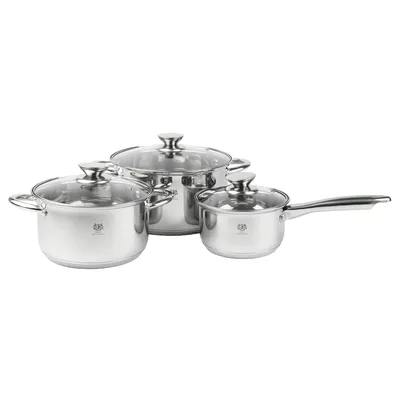 Produktbild von Topfset 6-Teilig Kochtopfset Töpfe Kochtopf Kochset Edelstahl Set Mit Deckel