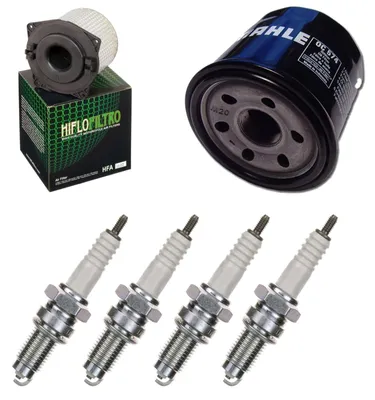 Image de Kit d'entretien pour Suzuki GSX 600 FU2 1992-1995 : filtre à air, filtre à huile, bougies d'allumage de pamoto - Neuf