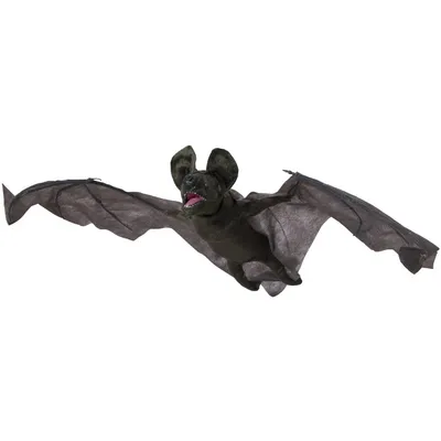Immagine prodotto di Pipistrello animato - figura di Halloween da appendere di 90 cm - muove la testa e le ali - occhi rossi lampeggianti