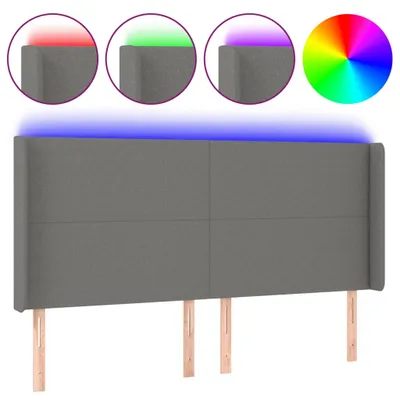 Immagine prodotto di Testiera a LED GrigioScuro 183x16x118/128cm inTessuto