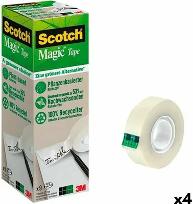 Produktbild von Klebebänder-Set Scotch Magic Durchsichtig 9 Stücke 19 mm x 33 m (4 Stück)