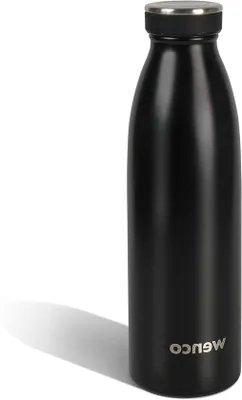 Produktbild von Isolierte Trinkflasche Edelstahl 500ml schwarz BPA-frei