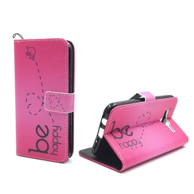 Productafbeelding van Telefoontasje voor Samsung Galaxy J5, kleur: roze, model: Be Happy