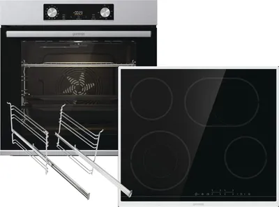 Produktbild von Gorenje Black Pepper Set  SCX - Backofen BOS6737E13X + Glaskeramikkochfeld ECT643BX  autark